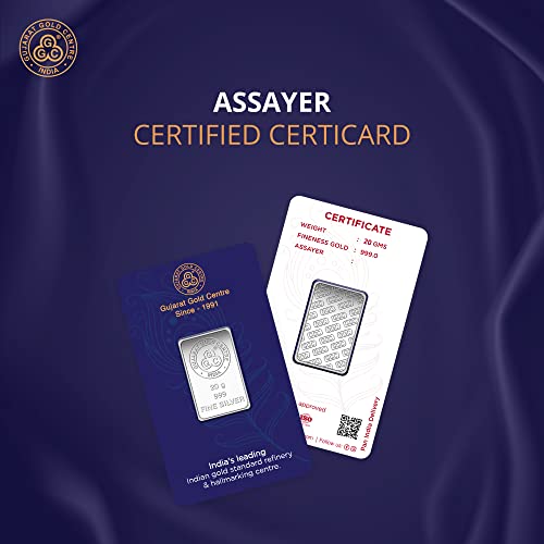 Image of GGC Gujarat Gold Centre 20 Gram Silver Mint Bar 24K 999.0 Purity