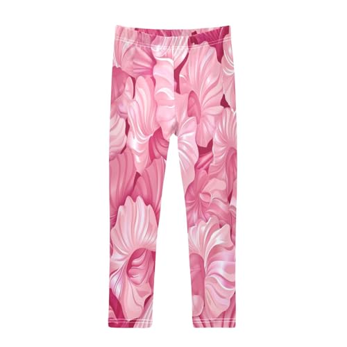 Bolaz Toddler Girls Leggings Printed Yoga Pants Leggings Seashells Pink for Kids
