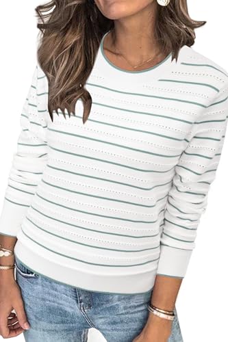 Image of Arach&Cloz Women's Soft Knit Sweater Fall Dressy Casual Pullover Tops