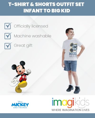 Image of Disney Mickey Mouse T-Shirt and Shorts Outfit Set Infant to Big Kid Sizes (12 Months - 12)