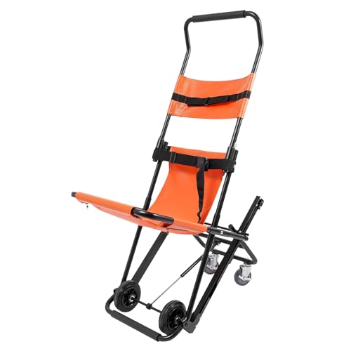 Portable Folding Stair Chair, Lightweight Aluminum Alloy Mobility Aid, 350lbs Capacity, Adjustable Headrest & Safety Straps, for Home, Office, Travel, Elderly Assistance