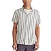 Aeropostale Men's Vertical Stripe Button Up Shirt, Navy, XX-Large