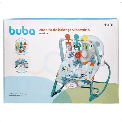 Cadeira de Balanço Bebê Vibratória Musical Floresta Buba