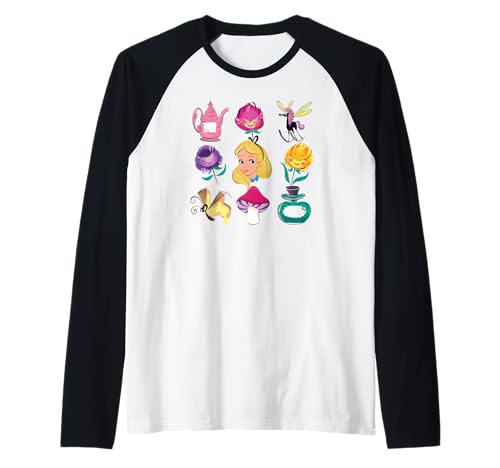 T-shirt baseball Alice aux pays des merveilles look casual pour style décontracté au quotidien