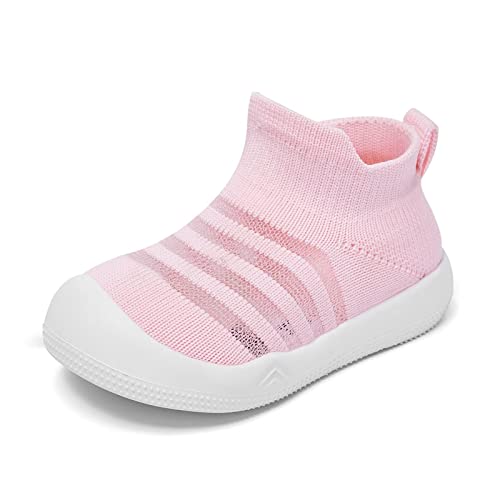 Image of Eashi Baby Boy Girl Non-Skid Indoor Infant Walking Shoes Breathable Warm Elastic Sock Shoes with Memory Sole Protect Toes Outdoor Sneakers