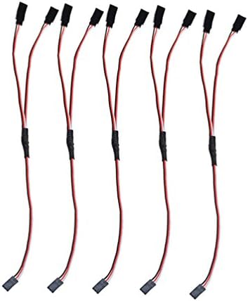 DYWISHKEY 30cm Servo Remote Control 1 to 2 Y Cables, Male to Female (5 PCS)