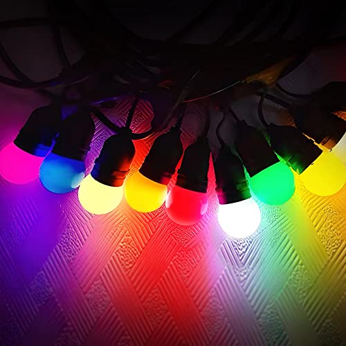 Briignite Green Light Bulb, Christmas Lights Green, G40 Led Colored Light Bulbs Green 10W Equivalent, Ip44 Waterproof String Light Bulbs Outdoor, Christmas Halloween Party Decoration, Non-Dim, 6Pack #TOP5
