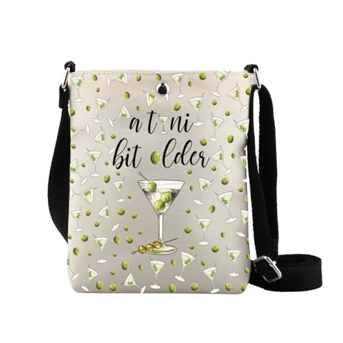 XYANFA Be Older Dirty Martini Crossbody Bag Bartender Gift Dirty Martini Lover Party Purse Shoulder Bag