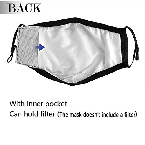 Kira Yo- Kira Yos-hikage Ki-ller Qu-EEN 2 Layer Face Cloth Mask with Filter Pocket, Reusable Cotton Washable Fabric Breathable Face Covering for Kids and Adults_
