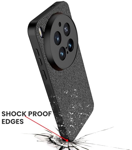 Image of Kapa Soft Full Fabric Protective Back Case Cover for Vivo X300 Pro 5G | Shockproof Slim Hard Anti Slip Back Case (Black)