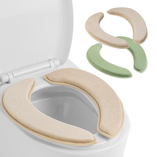 Soft Thicker Flannel Bathroom Toilet Seat Cover, 2...