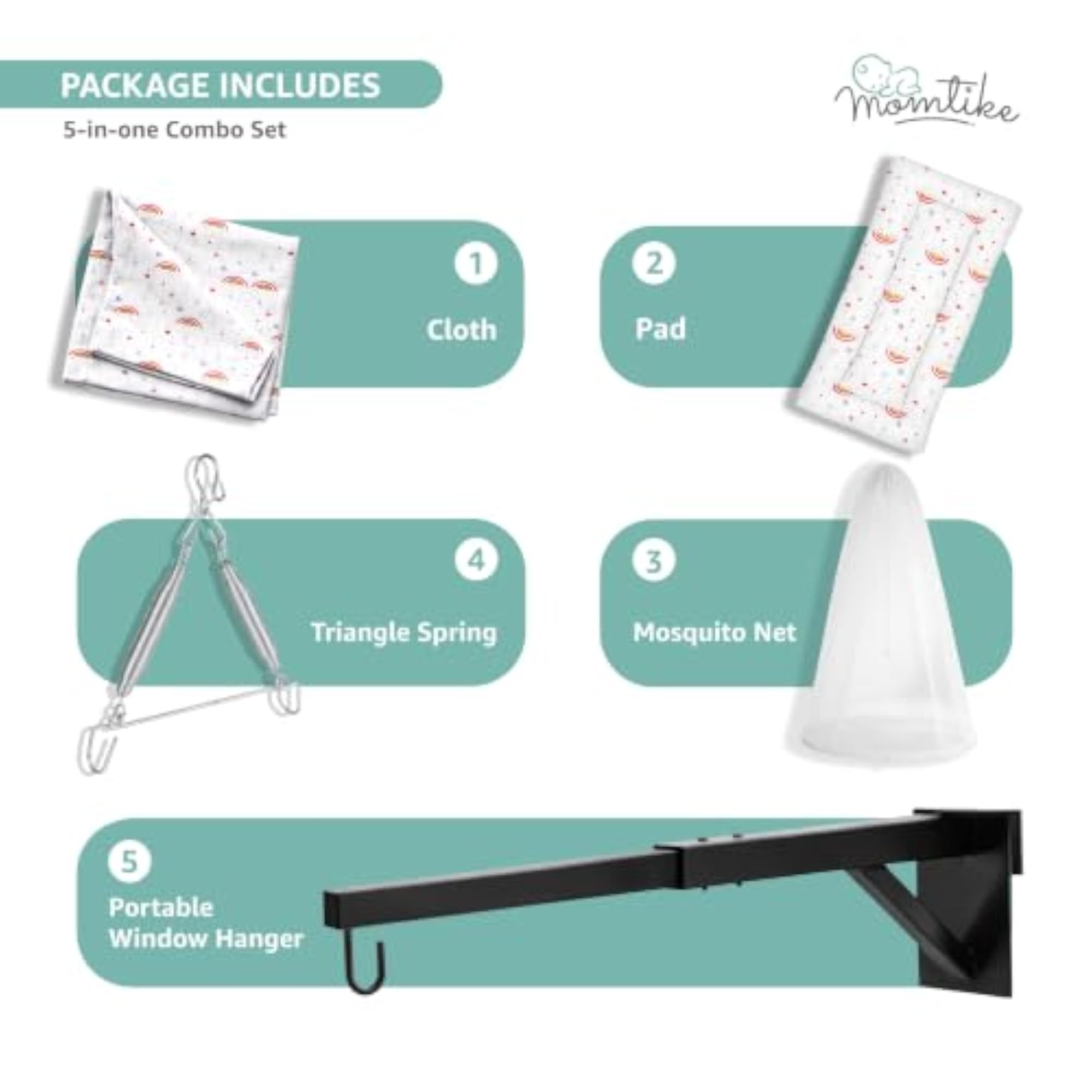 Portable Baby Cradle with Mosquito Net and Pad