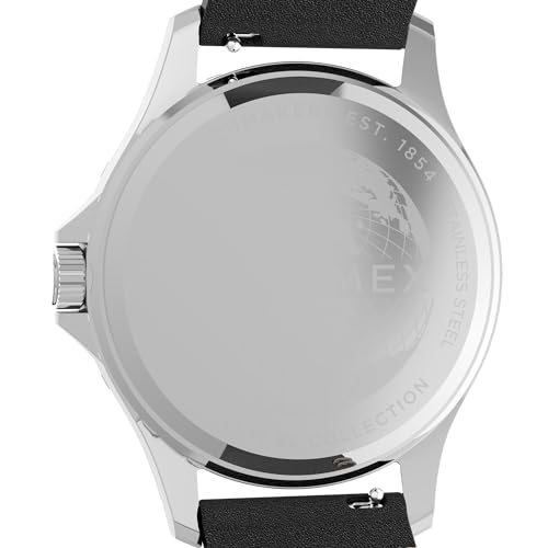 TIMEX Leather Men Black Analog Dial Watch- Tw2V45300Uj, Bandcolor-Black - Image 4