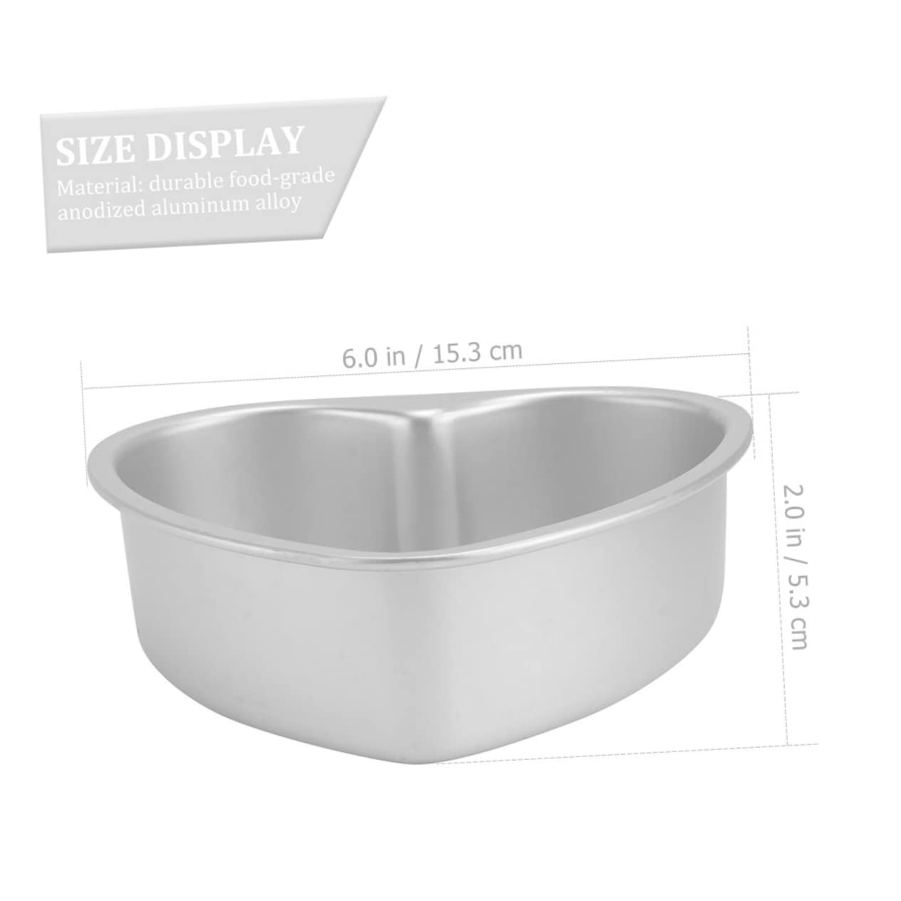 TOPBATHY 6 Pièces Moule à gâteau coeur vacance the holiday moules à en forme de coeur casserole en acier inoxydable mousse moules à pâtisserie moule de cuisson micro-ondes mariage