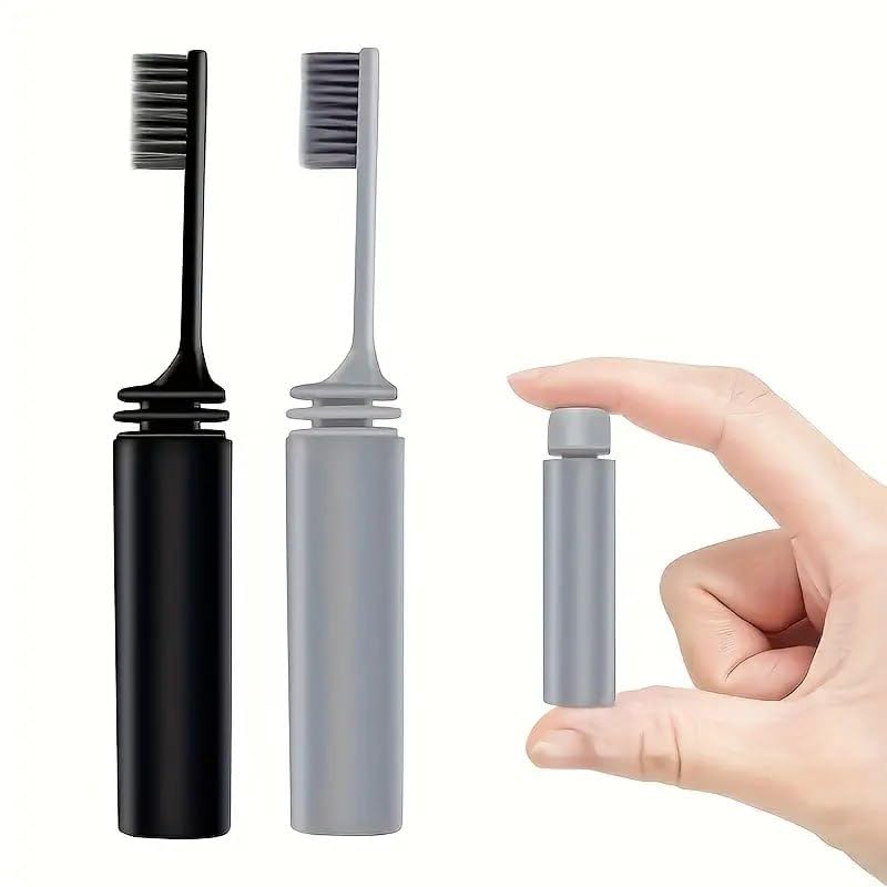 Tmisham Store Folding Travel Toothbrush, Foldable Toothbrushes, Personal Care Teeth Brush,(pcs of 2)-image-6