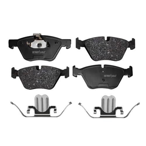 Image of Detroit Axle - Brake Kit for 2007 BMW 328i Wagon 328xi, Drilled & Slotted Disc Brake Rotors Ceramic Brakes Pads w /Hardware Front & Rear Replacement [11.81 inch Front Rotors]