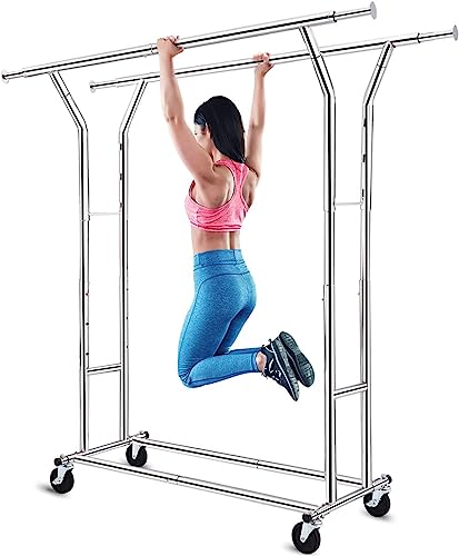 HOKEEPER Schwerlast Kleiderständer auf Rollen