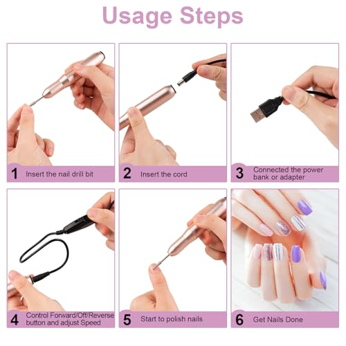 Set eléctrico profesional para manicura y pedicura Marvelity miniatura 4