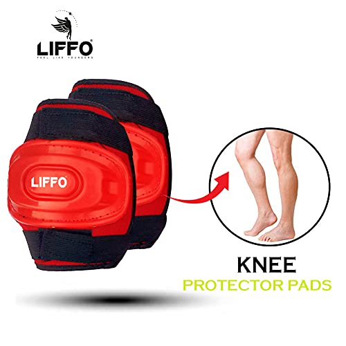 Image of Liffo Skating Guard Kit Protective Skating Guard Kit for Kids Skating, Cycling, Running for Kids,Boys,Girls,Men & Women (HSG-Red) (Medium)