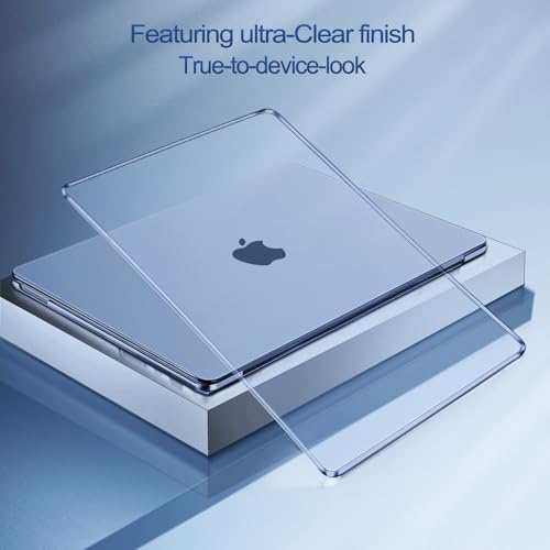 Image of MOSISO Compatible with MacBook Neo Case 13 inch 2026 Release Model A3404 with A18 Pro Chip, 4 in 1 Kit Precision Fit Crack & Scratch Resistant Protective Hard Shell Case Cover, Crystal Indigo