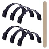 6PCS Hat Curve Bender with 12 Adhesive Pad Set Non-Slip Brim Slot Plastic Curving Band Brim Shaper Multi Functional Caps Bending Bands Suitable for Most Baseball Hat Great (Black)