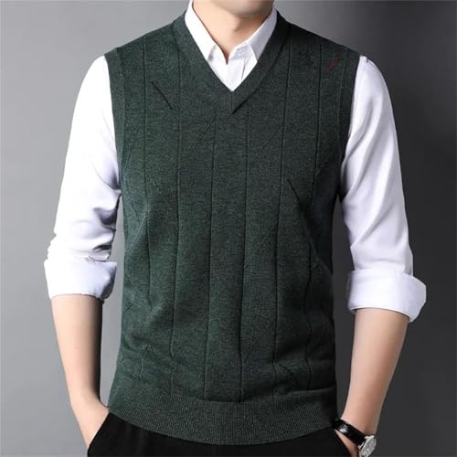 Mens Sweater Vest Spring Slim Fit Sleeveless Pullovers Casual Knitted Thick Waistcoat Tops2