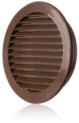 ABOUT VENT diameter 125mm / 5 in Brown Plastic Round Ventilation Grille with Mesh - Air Vent Cover, 125mm / 5'' - Image 4