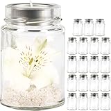 Giessle® 20 Stück (mit Deko oder Werbung) befüllbare Teelichthalter Teelichtgläser Teelichtglas