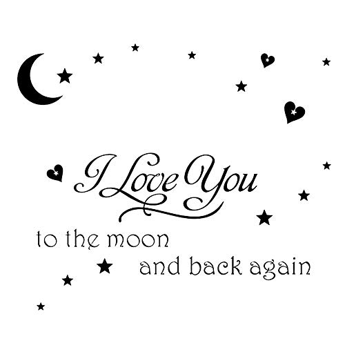 Home Find I Love You to The Moon and Back Again Wall Saying