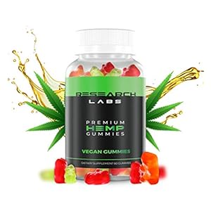 Research Labs – Premium Hemp Gummies 120 Count, 2 Fer 1 Ad. Advanced Formula with 500,000 Extract Blend. Natural – Helps Body Aches, Worriedness & to Feel Calm