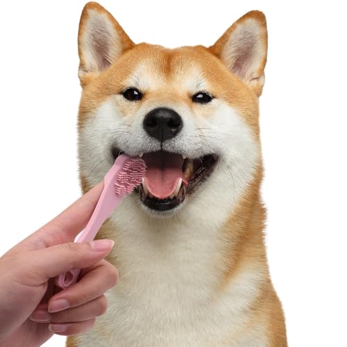 Image of Silicone Dog Toothbrushes, Set of 4,Dog Toothbrush Finger Toothbrush,Dog Chin Cleaning Tool,Easy to Clean Teeth, Suitable for Dogs, Cats and Pets to use