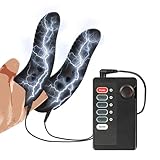 Fingervibrator Klitoris Liebesspielzeug für Paare Fingerüberzieher BDSM Elektro E Stim Gerät Sex Reizstromgerät Sexuelle Elektrostimulation Finger Vibrator Elektroschock G Punkt für Frauen Männer