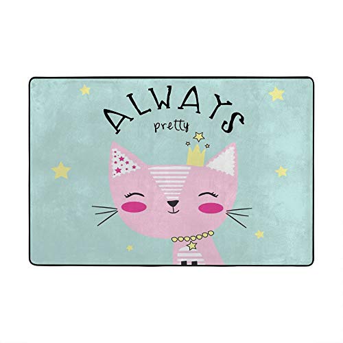 Tapis de maison moderne motif Hello grand format en polyester salon - 2