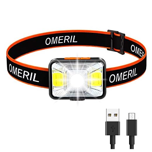 OMERIL Linterna Frontal LED USB Recargable, Linterna Cabeza Super brillante, 5 Modos de Blanco y Rojo Luz, IPX5 Impermeable Frontal LED para Correr, Acampar, Pescar, Ciclismo, Camping, Niños