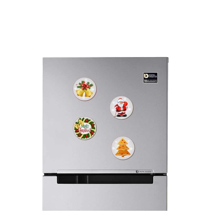 Image of LIVELLO Wooden Fridge Magnets for Home & Kitchen | Gift Items | Refrigerator Decorative Magnet | Funny Magnets | Kitchen Funny | Indian Cultural Themed Magnets (Multicolor 16)