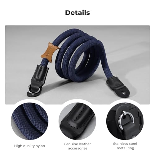 Image of K&F CONCEPT Camera Neck Strap,100cm Nylon Rope Camera Shoulder Strap with O-ring for DSLR Camera