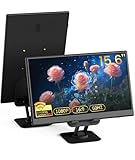 Wireless Portable Monitor for Laptop/PC, 15.6' FHD IPS Travel Monitor with Stand, Built-in G-Sensor, Auto Rotate, HDMI/Type-C, Eye Care, PU Bag, VESA Mount for Mac/Phones/PS5/PS4/Xbox/Switch