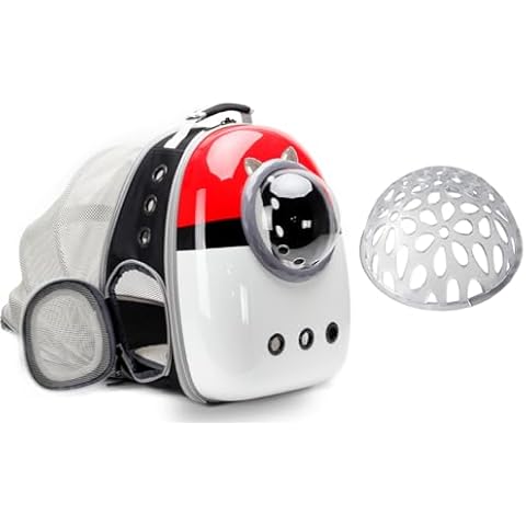 Back Expandable Cat Carrier Backpack and Floral Cover, Backpack for Cats Kitten Small Puppy, Airline Approved Cat Bubble Backpack, Space Capsule Astronaut Carrier Cover