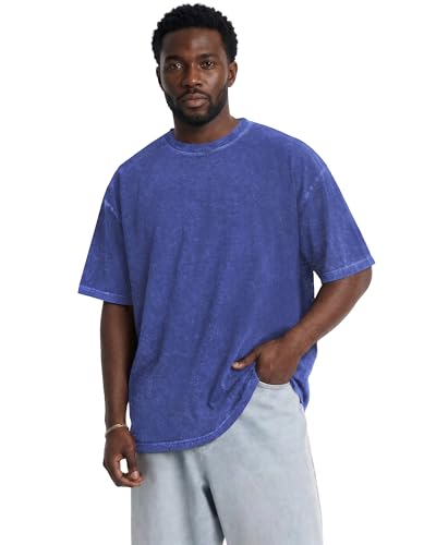 Image of Oversized Tshirts for Men Short Sleeve Vintage Washed Basic Loose Tees 2026