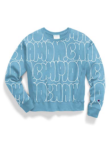 Champion LIFE Reverse Weave Crew - All Over Print Active Blue SM