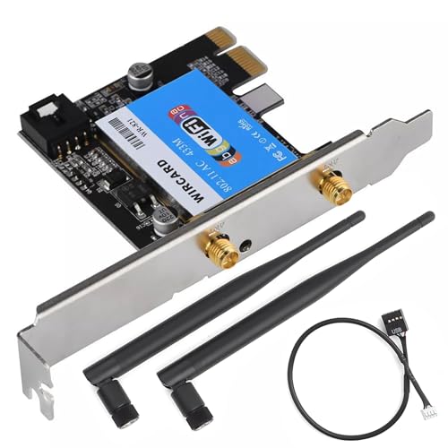 Adaptateur WiFi PCI-E double bande avec Bluetooth 4.0 MOUDOAUER pour PC fixe performant