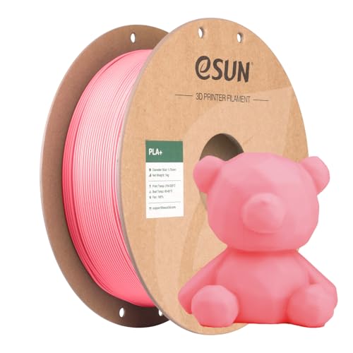 Image of eSUN PLA+ Filament 1.75mm 1KG, 3D Printer Filament Dimensional Accuracy + /- 0.03mm, 1kg Cardboard Spool(2.2lbs) 3D Printing Filament, Fits for Most FDM 3D Printers(Pink)