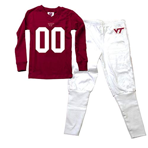 Wes and Willy College Football Boys Long Sleeve Pajama Set