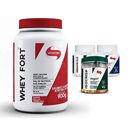 Whey Fort 900g Sabor Chocolate + 3 Amostras - Vitafor