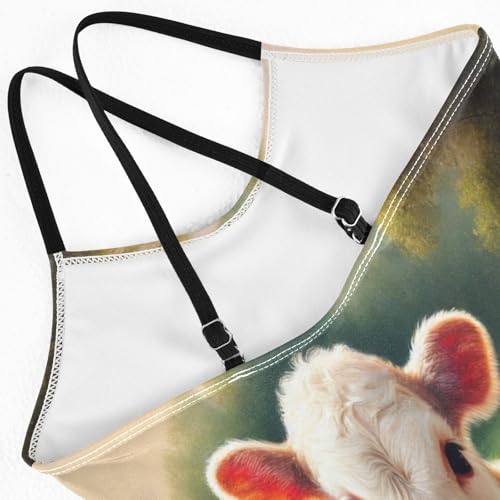 Flowers Cow Grass Bathing Suits for Girls Kids Swimsuits Swimsuits One Piece Summer Beach Swimwear4