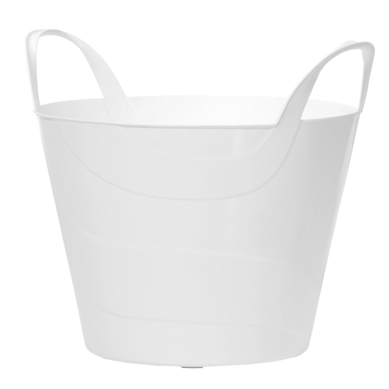 Prosperplast (, 30 Litres) Flexi Bucket Plastic Tub 15 30 45L Bin Storage Feed Garden Building Laundry Toys White