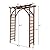 VINGLI 85in Wooden Arbor, Wedding Arch for Ceremony, Wood Trellis for Plant Climbing, Christmas Decor Pergola for Garden Backyard, Lawn (Brown)