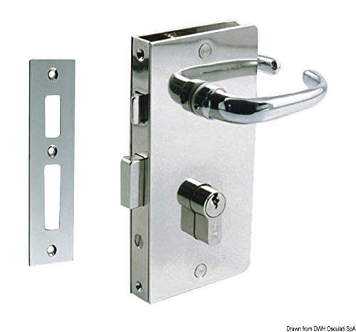 Serrure droite à clé Osculati pour porte de cabine de bateau