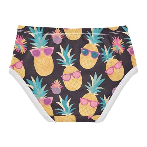 Wusikd Pineapple Sunglasses Girls' Underwear Cotton Colorful Girls Briefs Soft Toddler Underwear 2T2