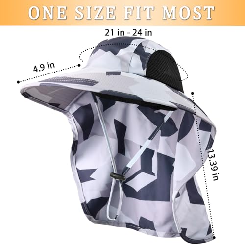Image of Sun Hat for Men Women with Neck Flap,UPF 50+ UV Protection Fishing Hat